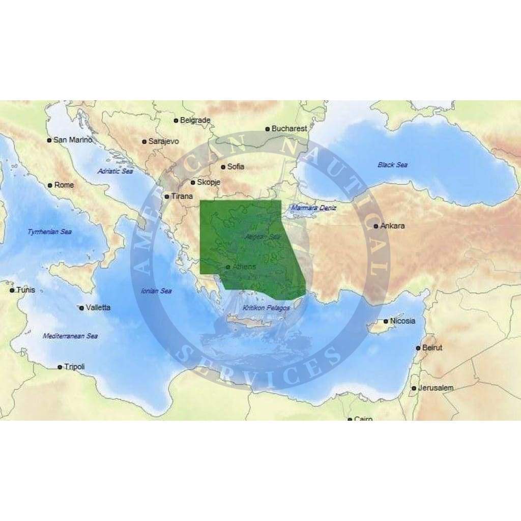 C-Map Max-N+ Chart EM-Y129: North Aegean Sea (Update)