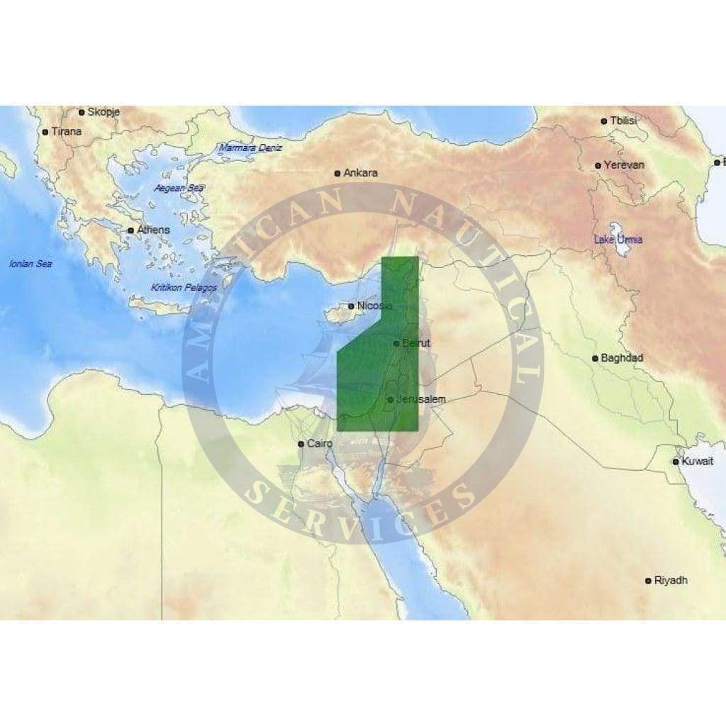 C-Map Max-N Chart ME-N015: Israel, Lebanon And Syria