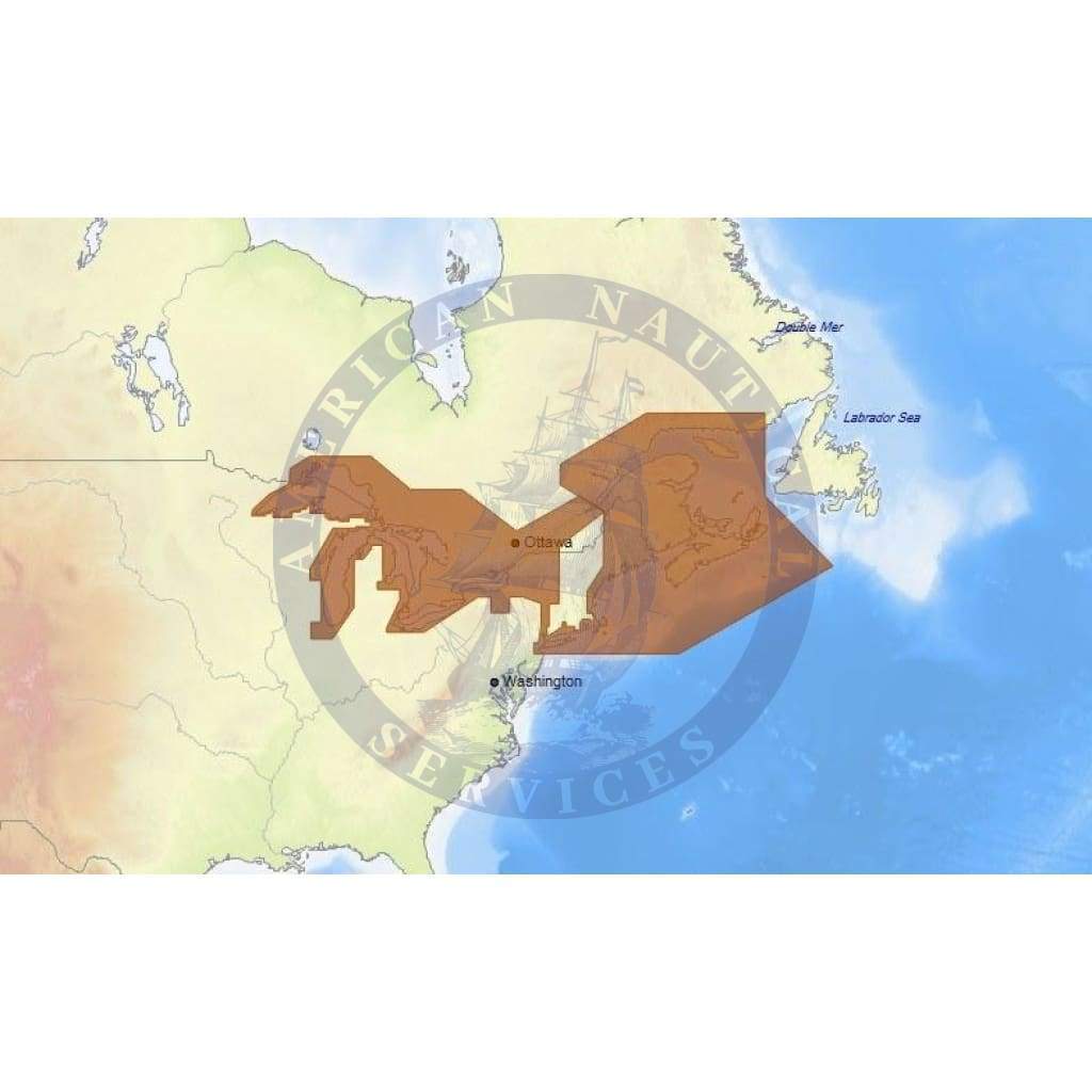 C-Map Max-N+ Chart NA-Y026: Great Lakes, North East Coast & Appr. (Update)