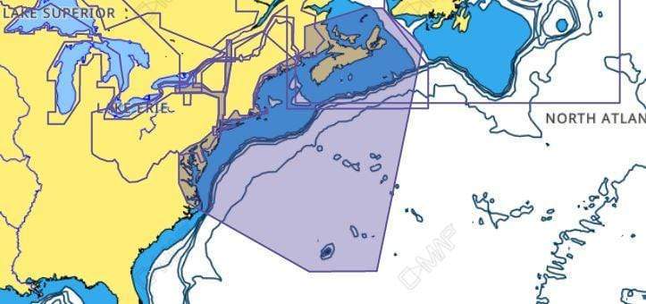 C-Map Max-N+ Chart NA-Y202: Nova Scotia To Chesapeake Bay