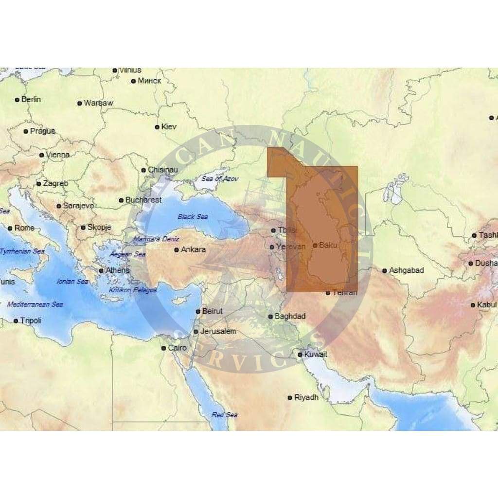 C-Map Max-N+ Chart RS-Y215: Volgograd-Astrakhan And Caspian Sea