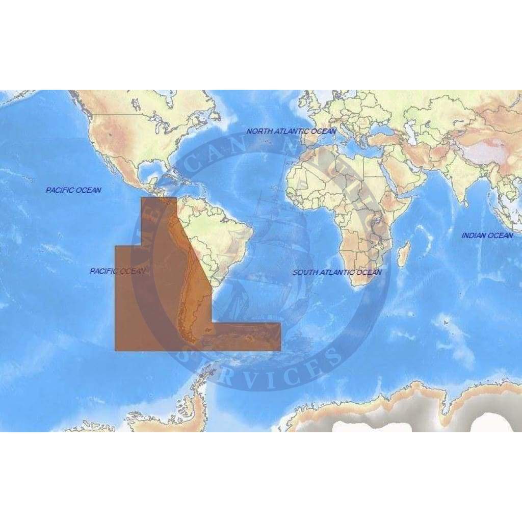 C-Map Max-N+ Chart SA-Y500: Costa Rica To Chile To Falklands