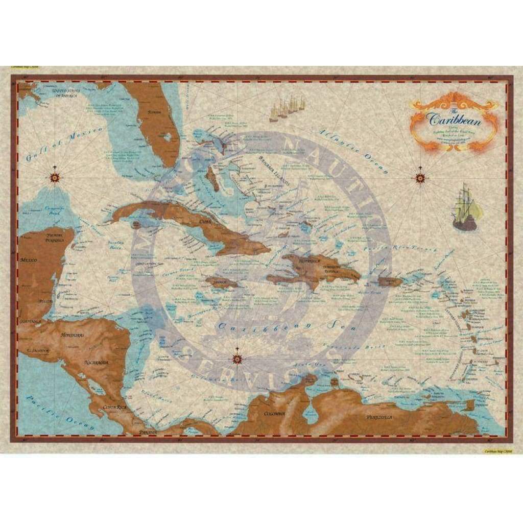 Caribbean Map (Decorative 18