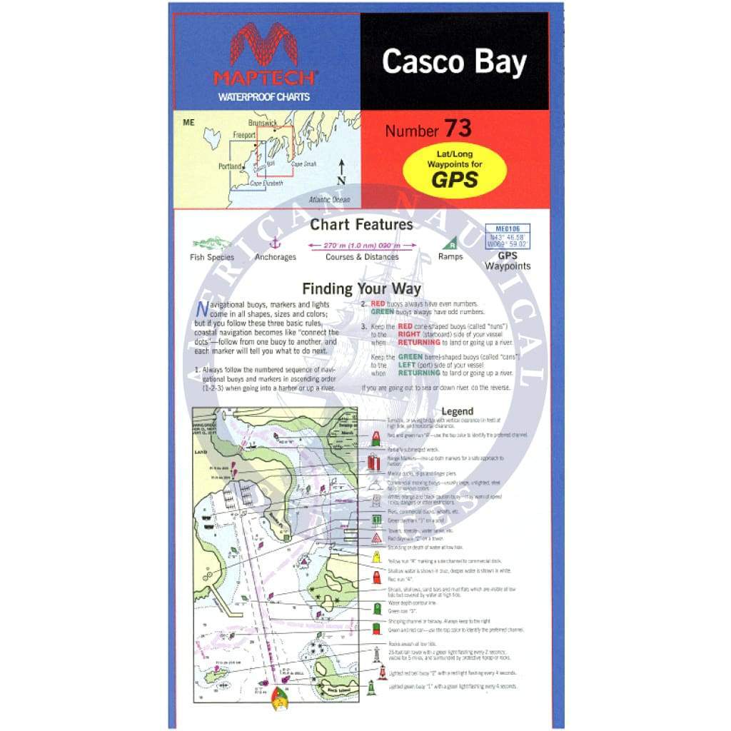 Casco Bay Waterproof Chart, 2nd Edition