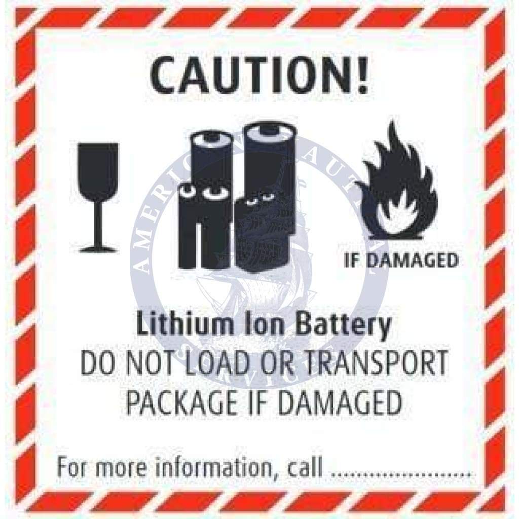 CAUTION! Lithium Ion Battery (Roll of 500)