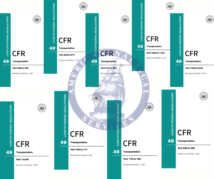 CFR Title 49 Complete Set (Volumes 1-9): Parts 1-End – Transportation (Code of Federal Regulations), Revised as of October 1, 2021