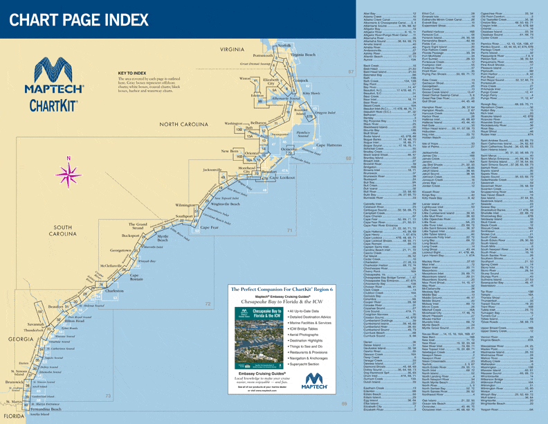 ChartKit Region 6: Norfolk, VA to Florida and the Intracoastal Waterway, 15th Edition