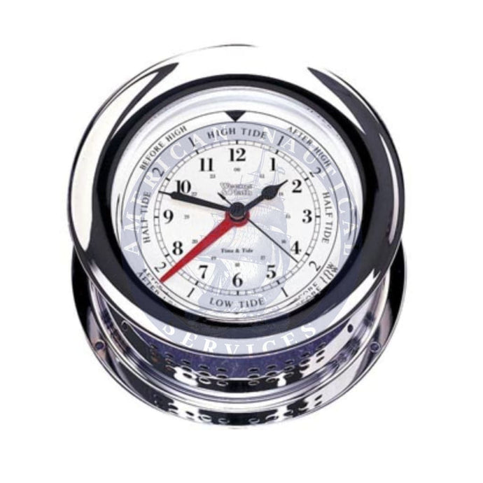 Chrome Plated Atlantis Time & Tide Clock (Weems & Plath 220300)