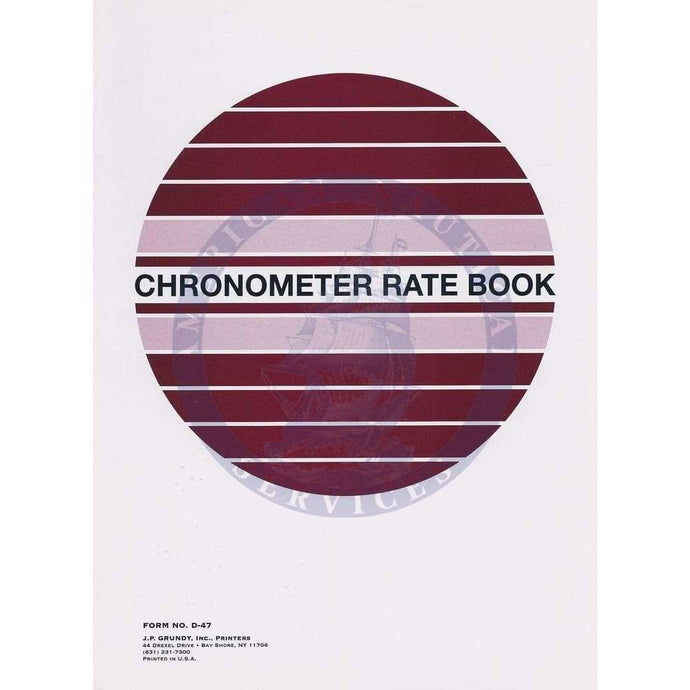 Form D-47 Chronometer Rate Log Book that serves as an essential tool in maritime