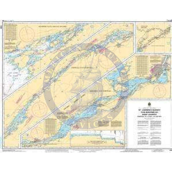 CHS Nautical Chart 1400: Montréal to/à Lake/Lac Ontario