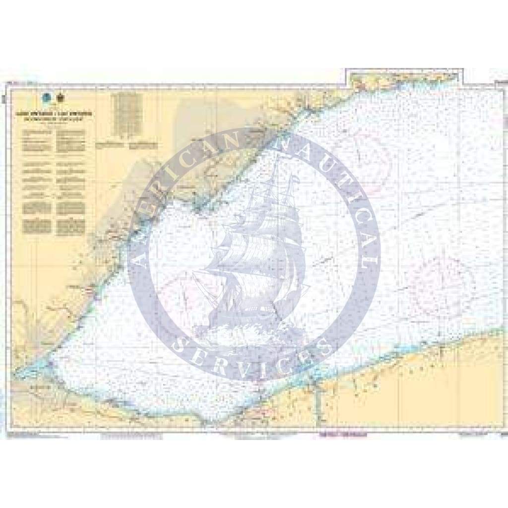 CHS Nautical Chart 2077: Lake Ontario/Lac Ontario (Western Portion/Partie Ouest)