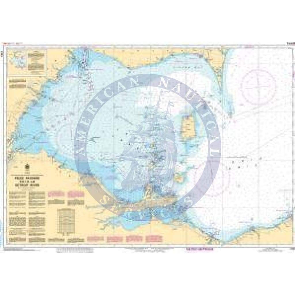 CHS Nautical Chart 2123: Pelee Passage to/à la Detroit River