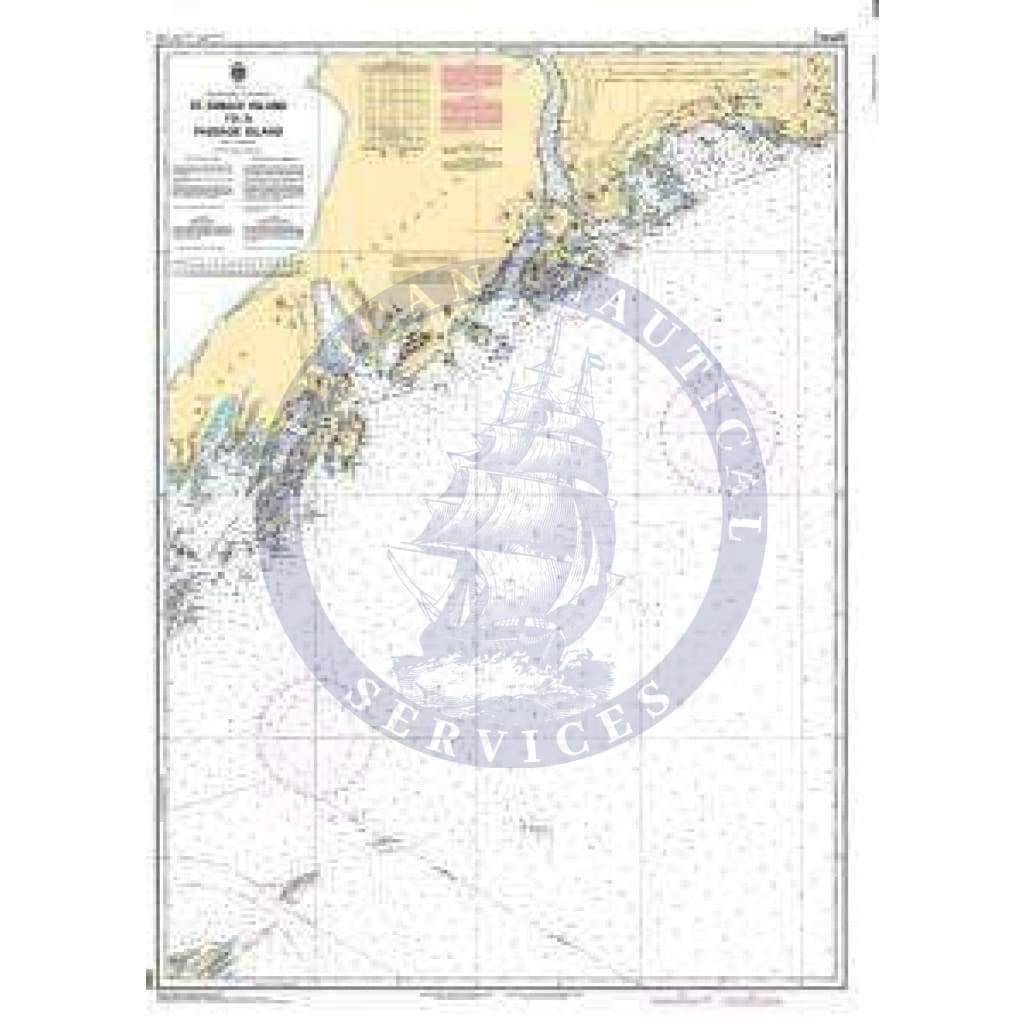 CHS Nautical Chart 2302: St. Ignace Island to/à Passage Island