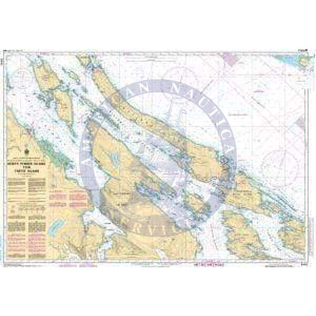 CHS Nautical Chart 3442: North Pender Island to/à Thetis Island