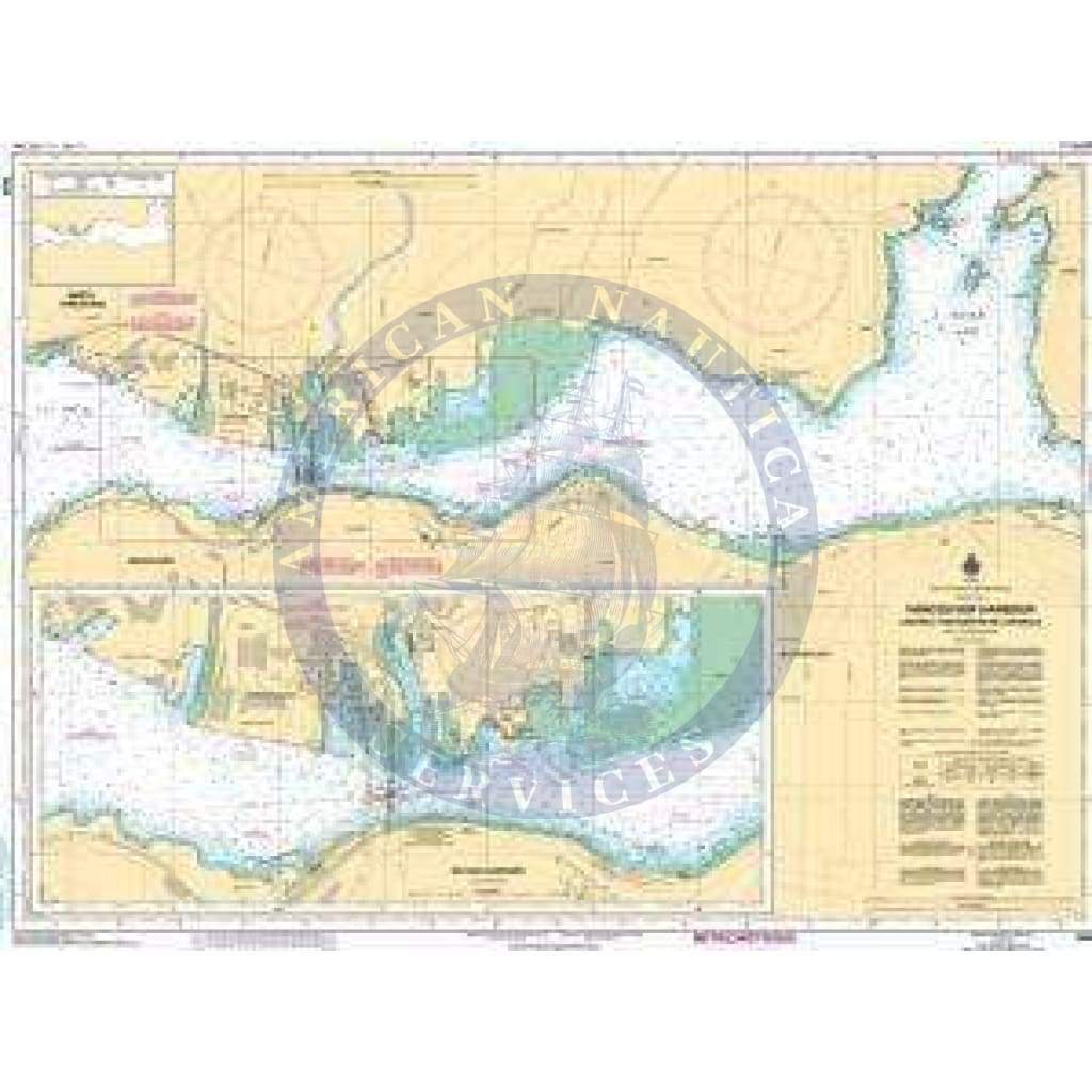 CHS Nautical Chart 3494: Vancouver Harbour Central Portion/Partie Centrale