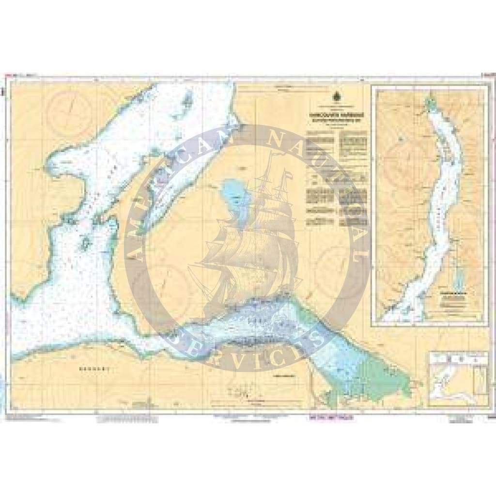 CHS Nautical Chart 3495: Vancouver Harbour Eastern Portion/Partie Est
