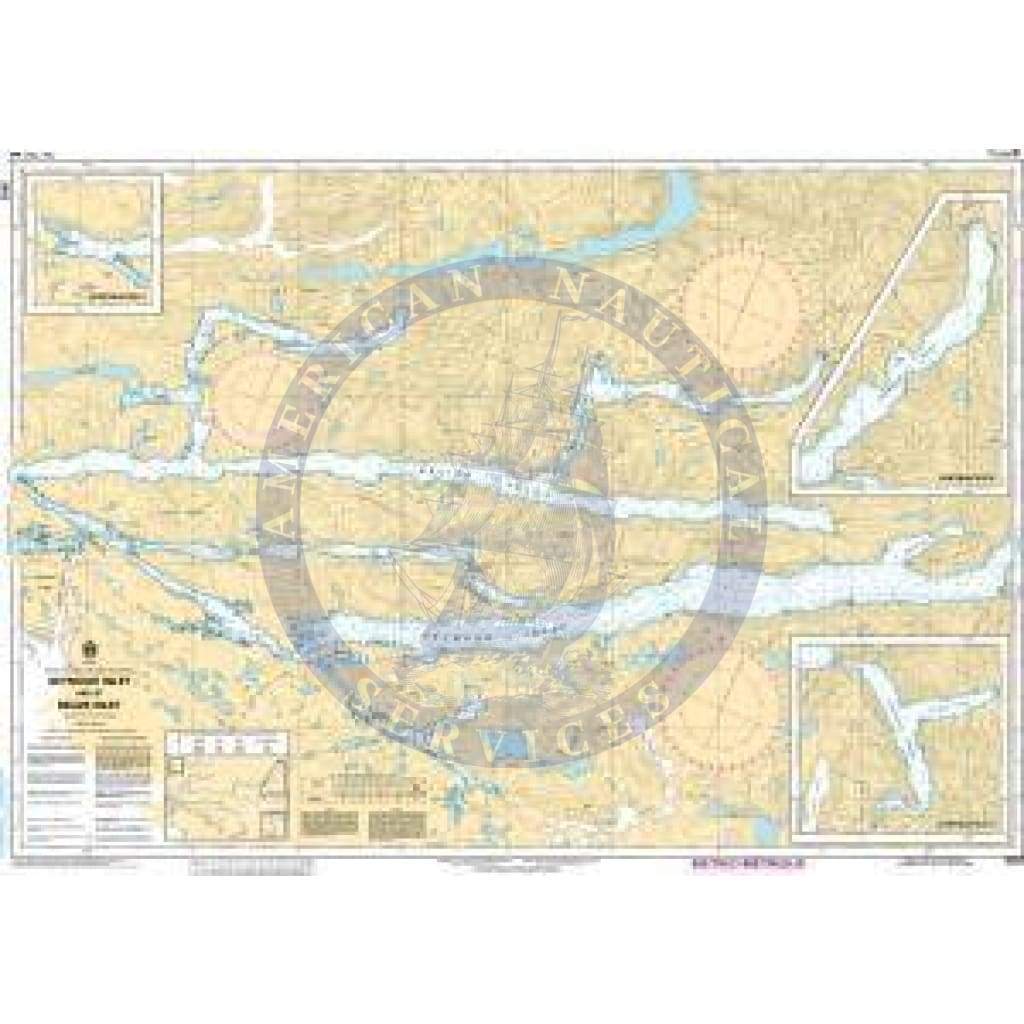 CHS Nautical Chart 3552: Seymour Inlet and/et Belize Inlet