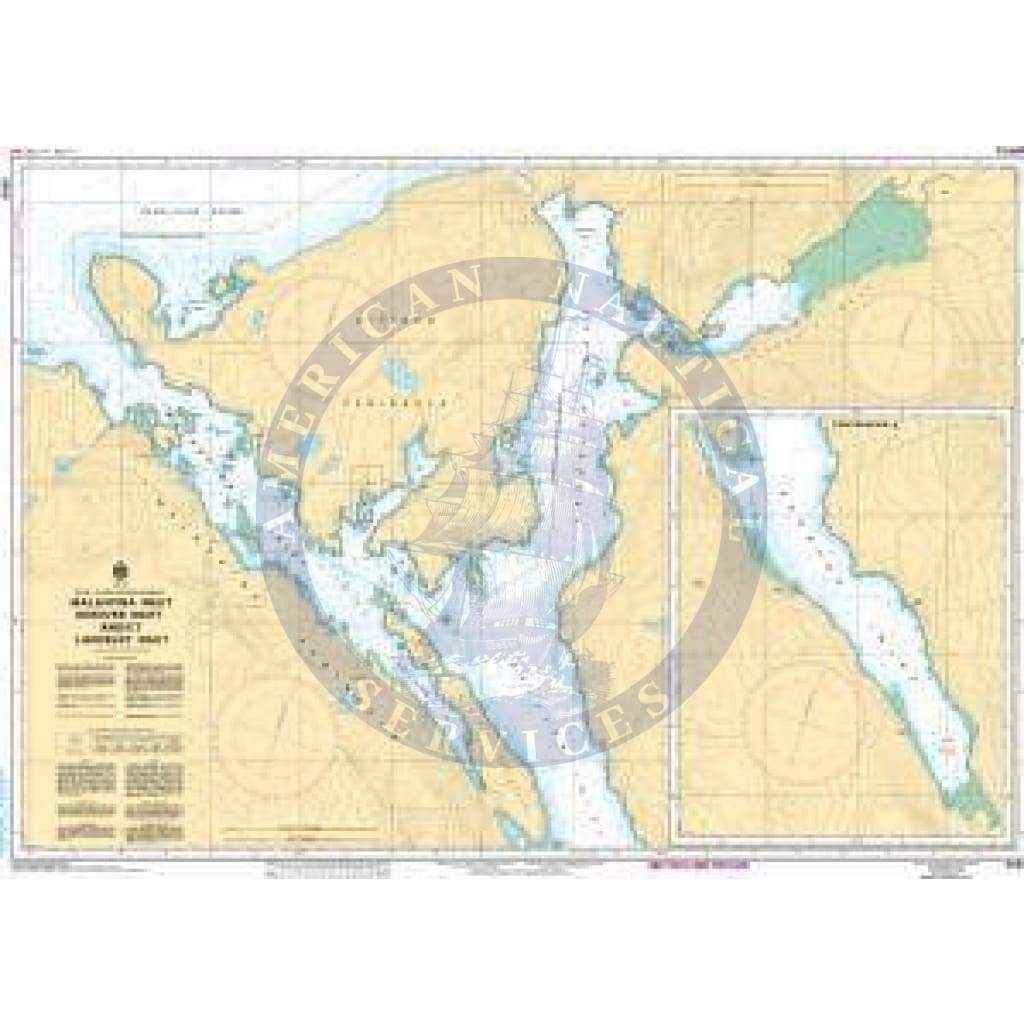 CHS Nautical Chart 3559: Malaspina Inlet, Okeover Inlet and/et Lancelot Inlet