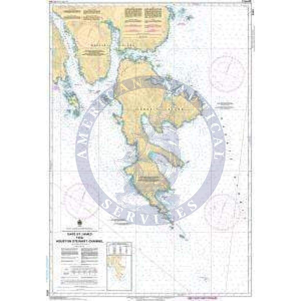 CHS Nautical Chart 3825: Cape St. James to/à Houston Stewart Channel