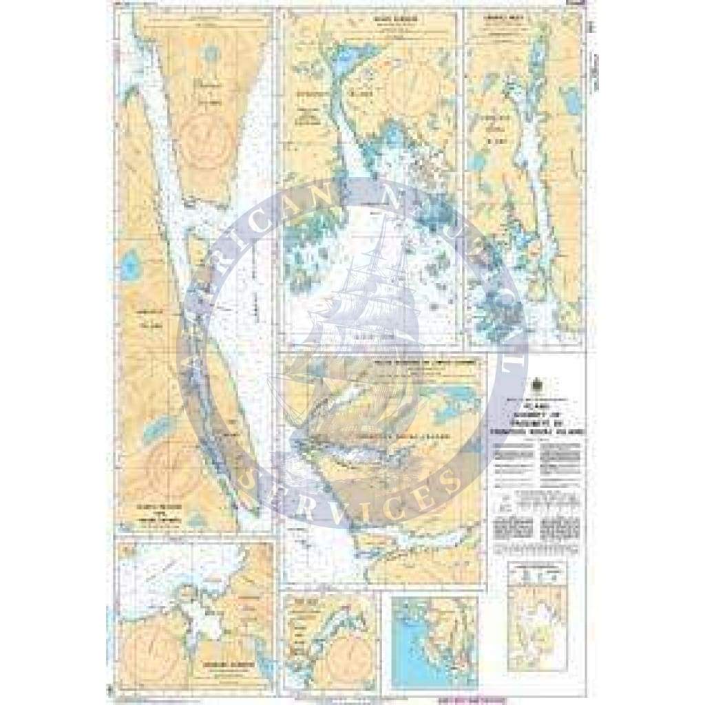 CHS Nautical Chart 3911: Plans Vicinity of/Proximité de Princess Royal Island