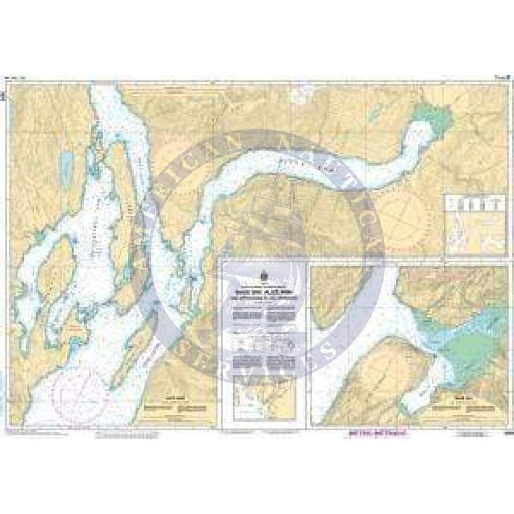 CHS Nautical Chart 3920: Nass Bay, Alice Arm and Approaches/et les approches