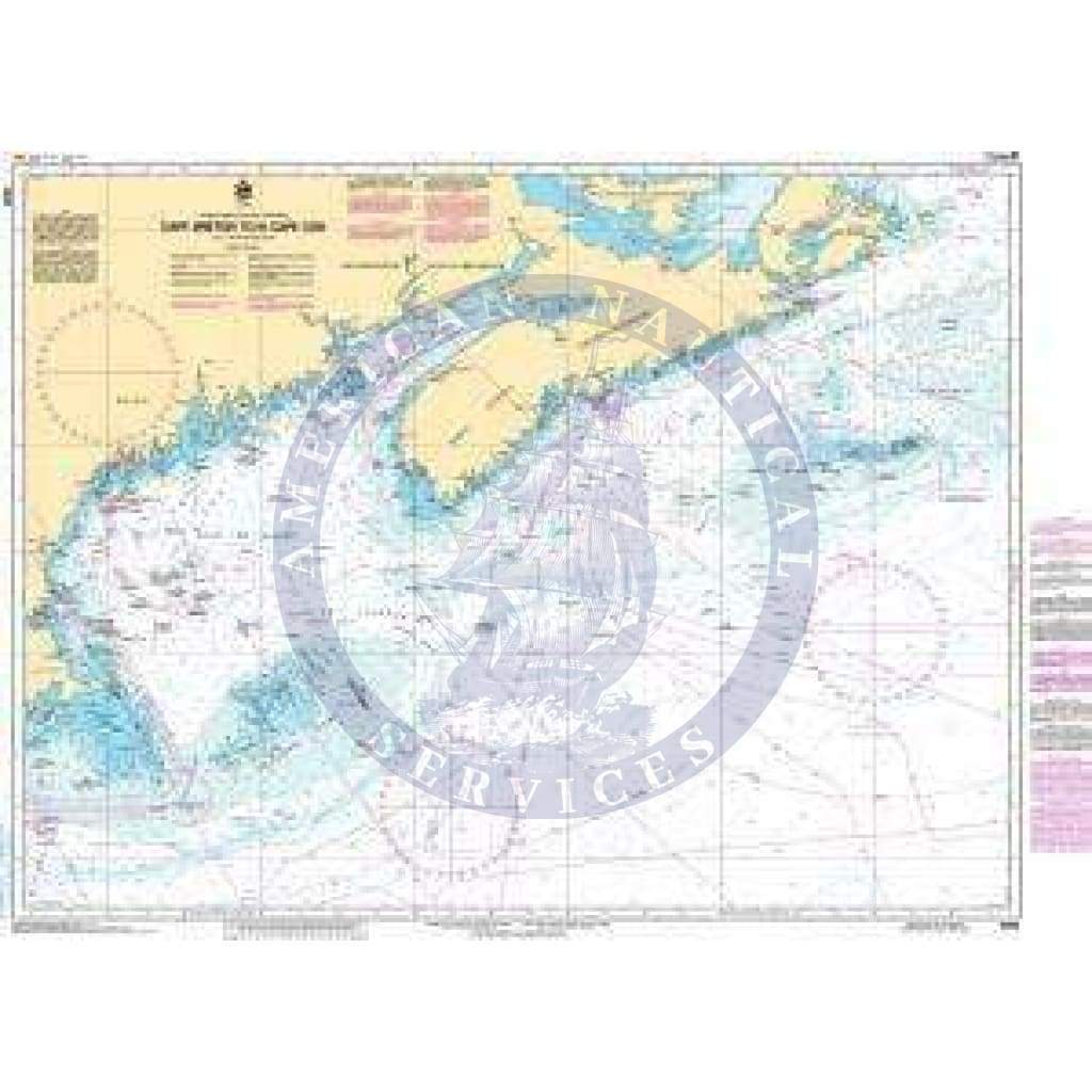 CHS Nautical Chart 4003: Cape Breton to/à Cape Cod