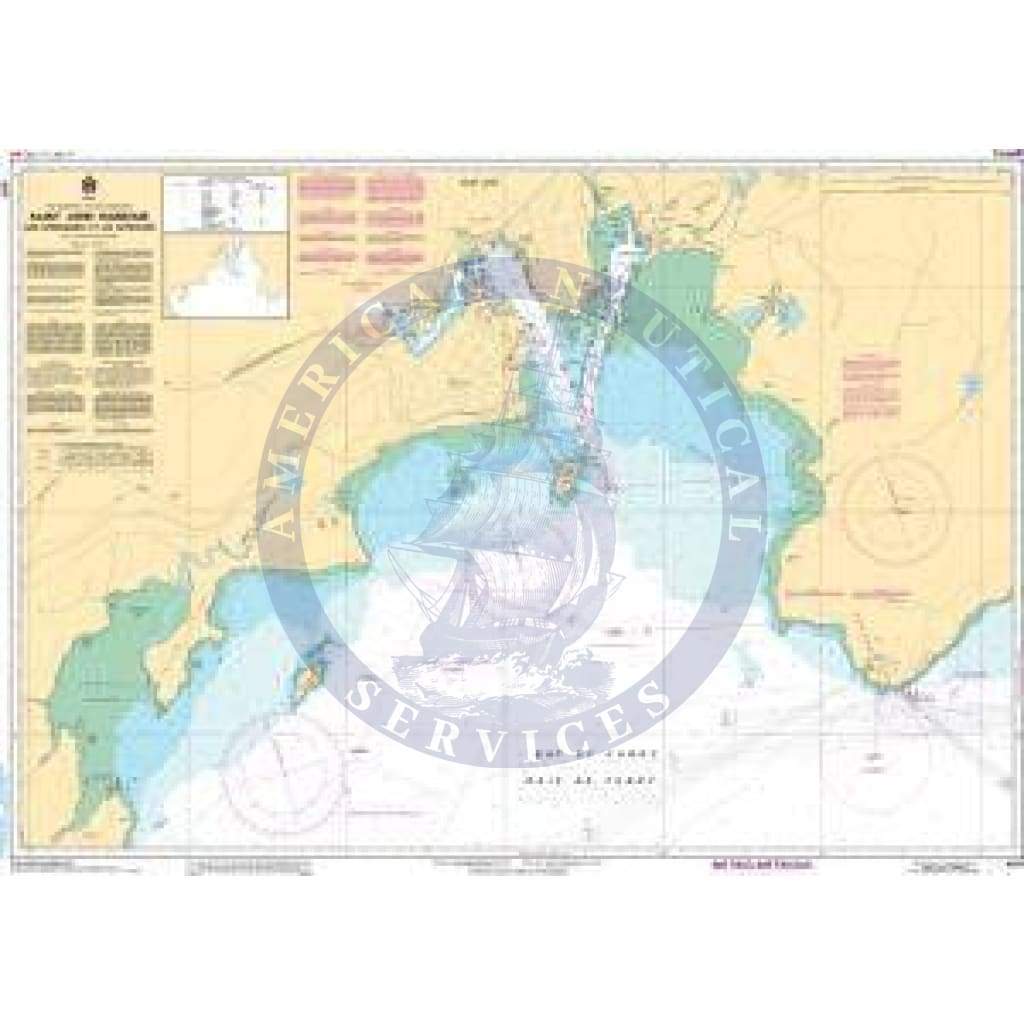 CHS Nautical Chart 4117: Saint John Harbour and Approaches / et les approches
