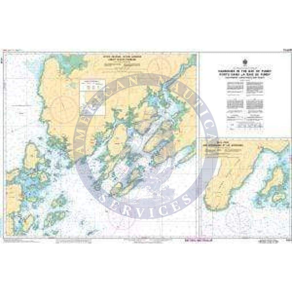 CHS Nautical Chart 4124: Harbours in the Bay of Fundy/Ports dans la Baie de Fundy Southwest Coast/Côté sud-ouest