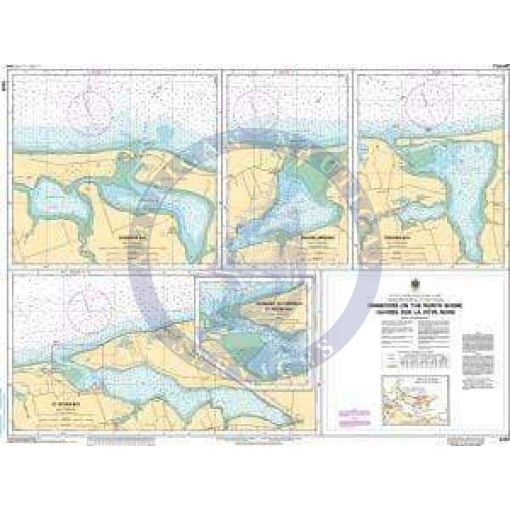 CHS Nautical Chart 4425: Harbours on the North Shore/Hâvres sur la Côte Nord