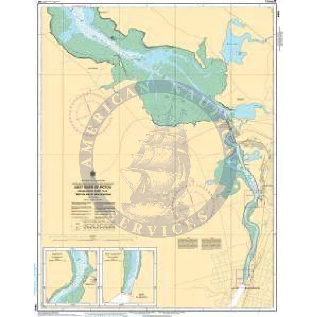 CHS Nautical Chart 4443: East River of Pictou, Indian Cross Point to Trenton and New Glasgow