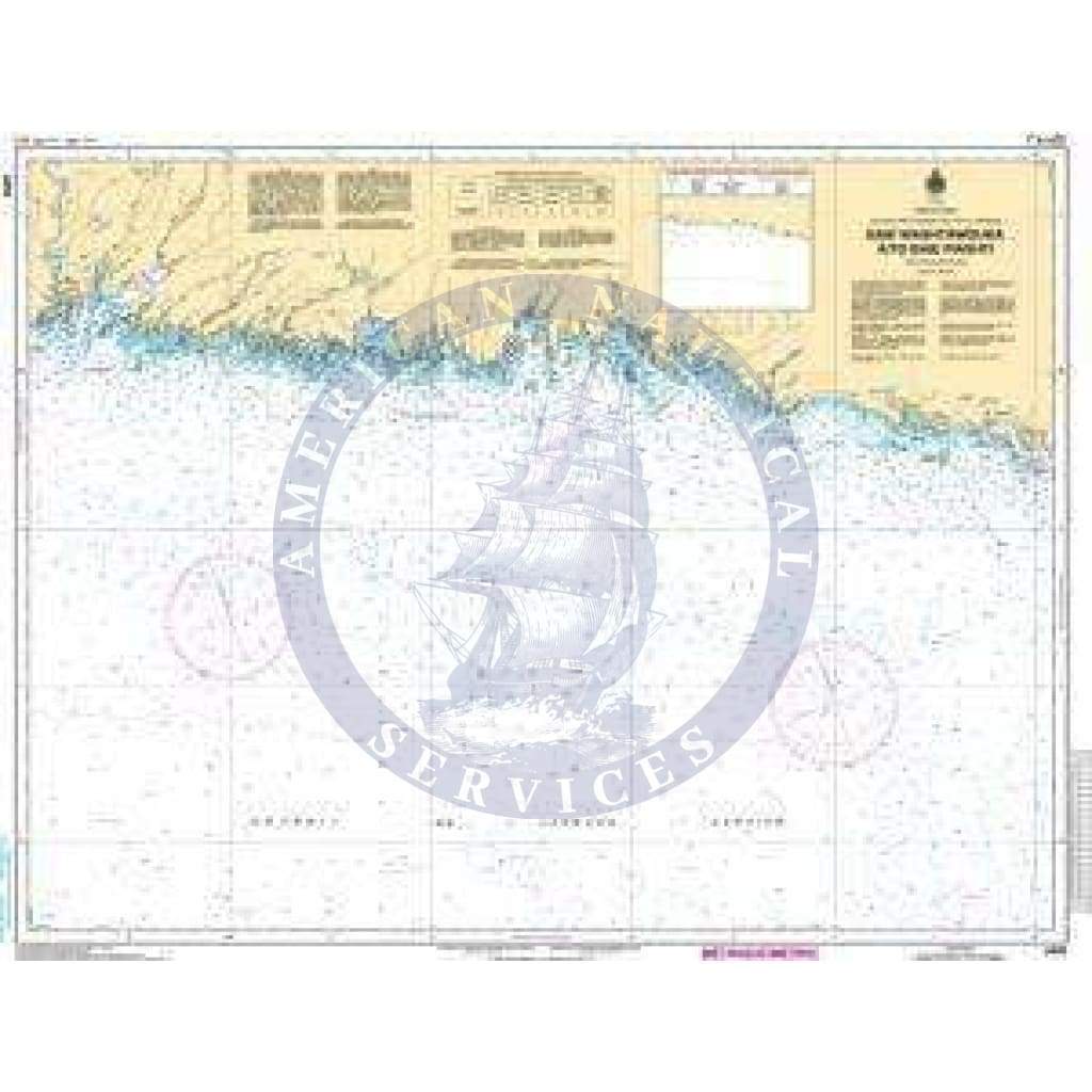 CHS Nautical Chart 4455: Baie Washtawouka à/to Baie Piashti