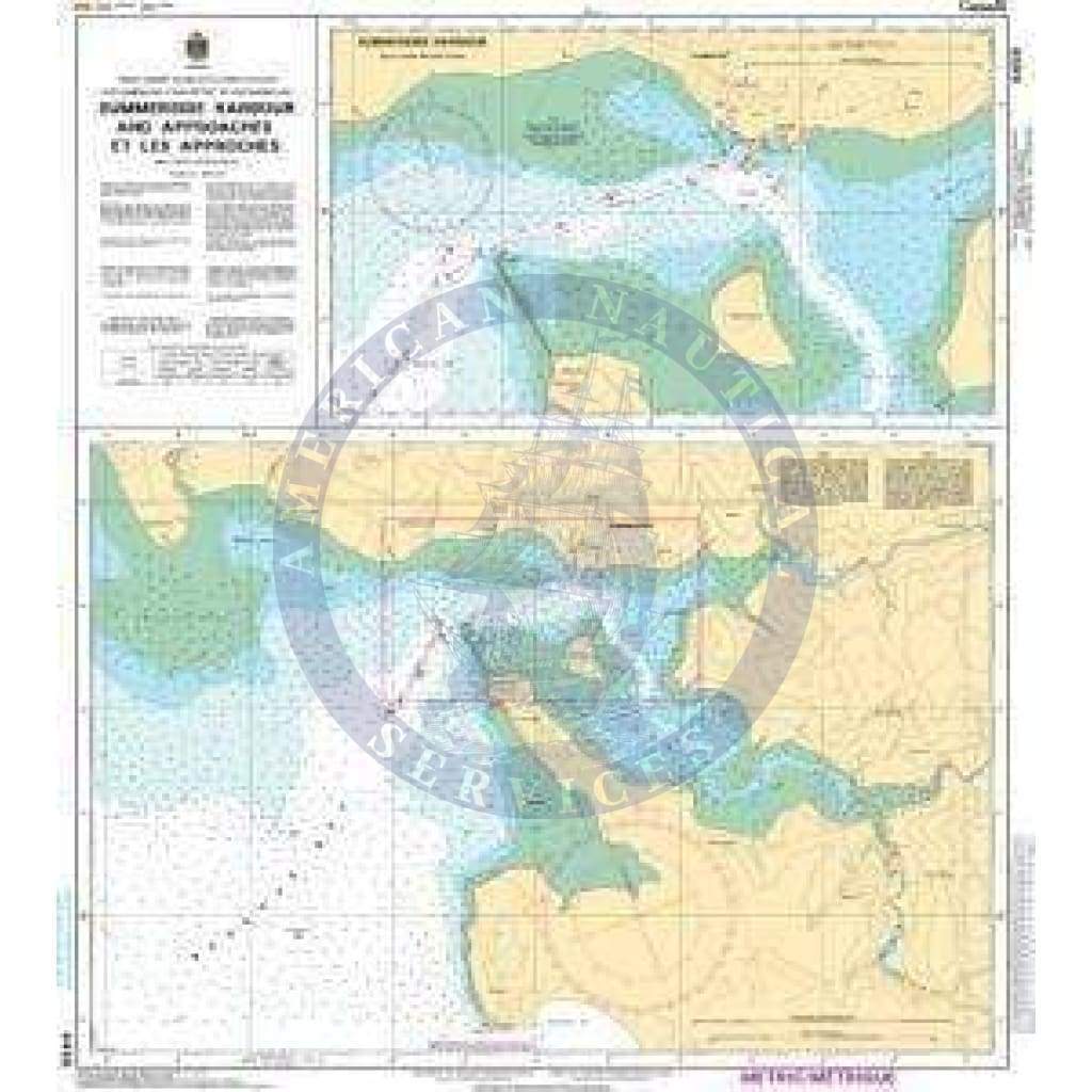CHS Nautical Chart 4459: Summerside Harbour and Approaches/et les approches