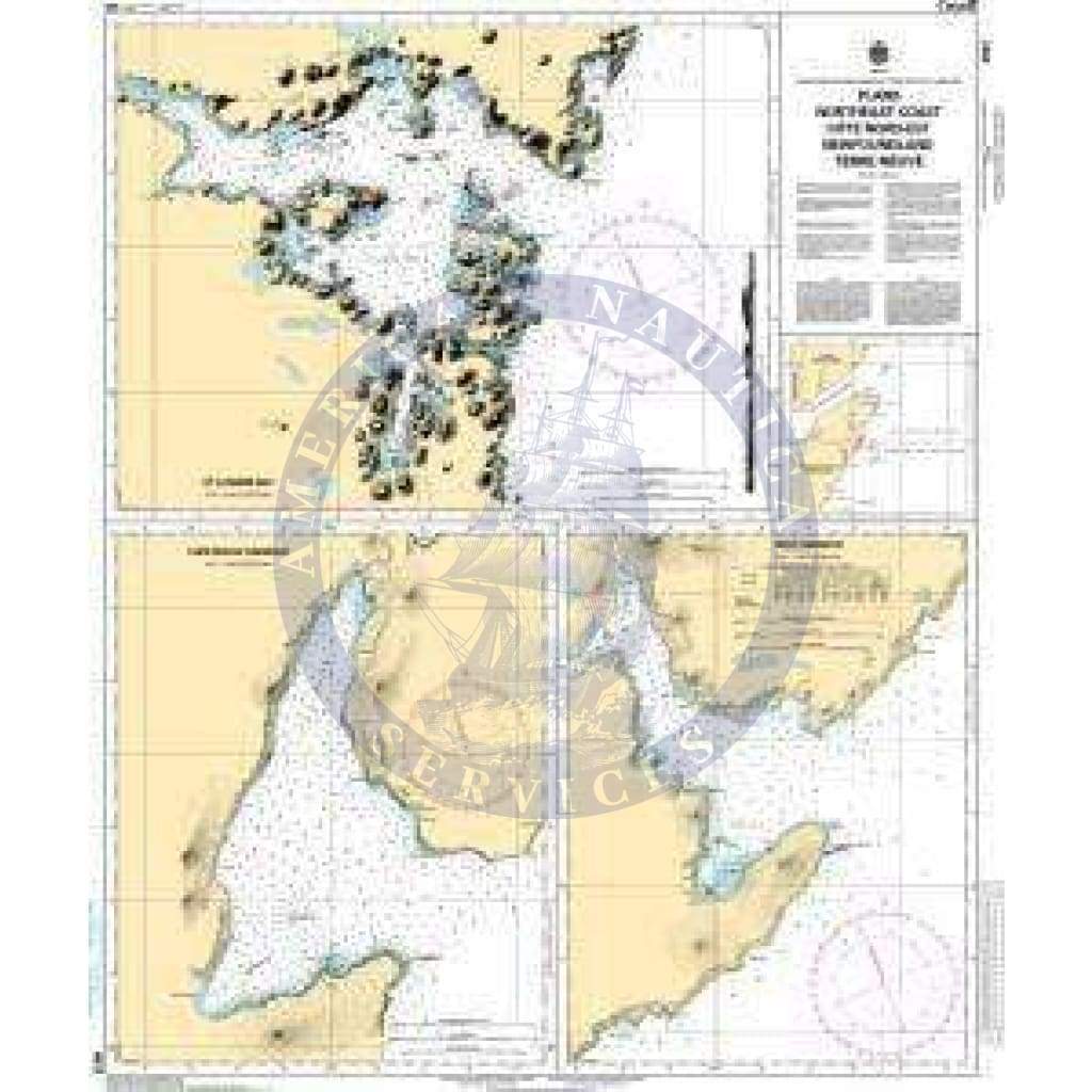 CHS Nautical Chart 4507: Plans - Northeast Coast/Côte Nord-Est Newfoundland/Terre-Neuve