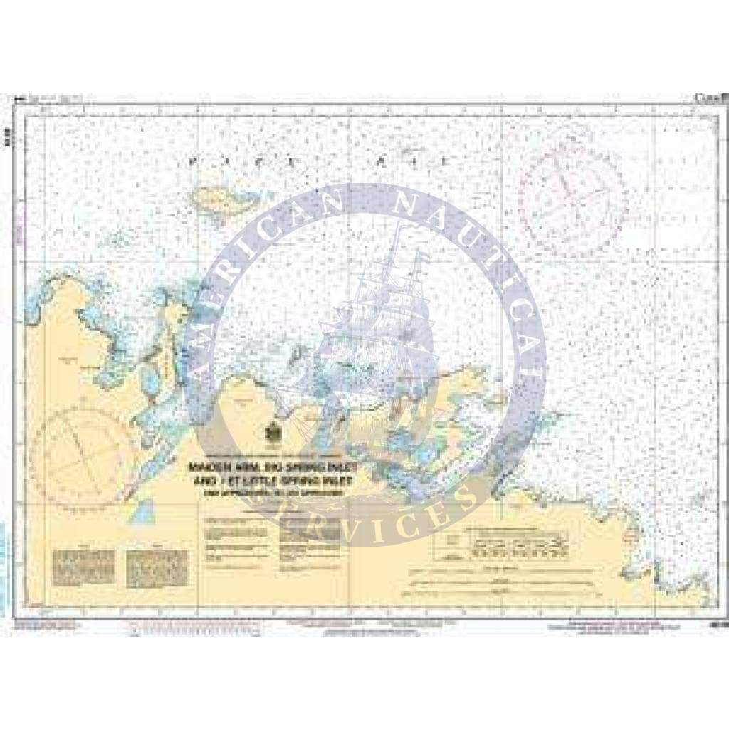 CHS Nautical Chart 4519: Maiden Arm, Big Spring Inlet and/et Little Spring Inlet (and approaches/et les approches)