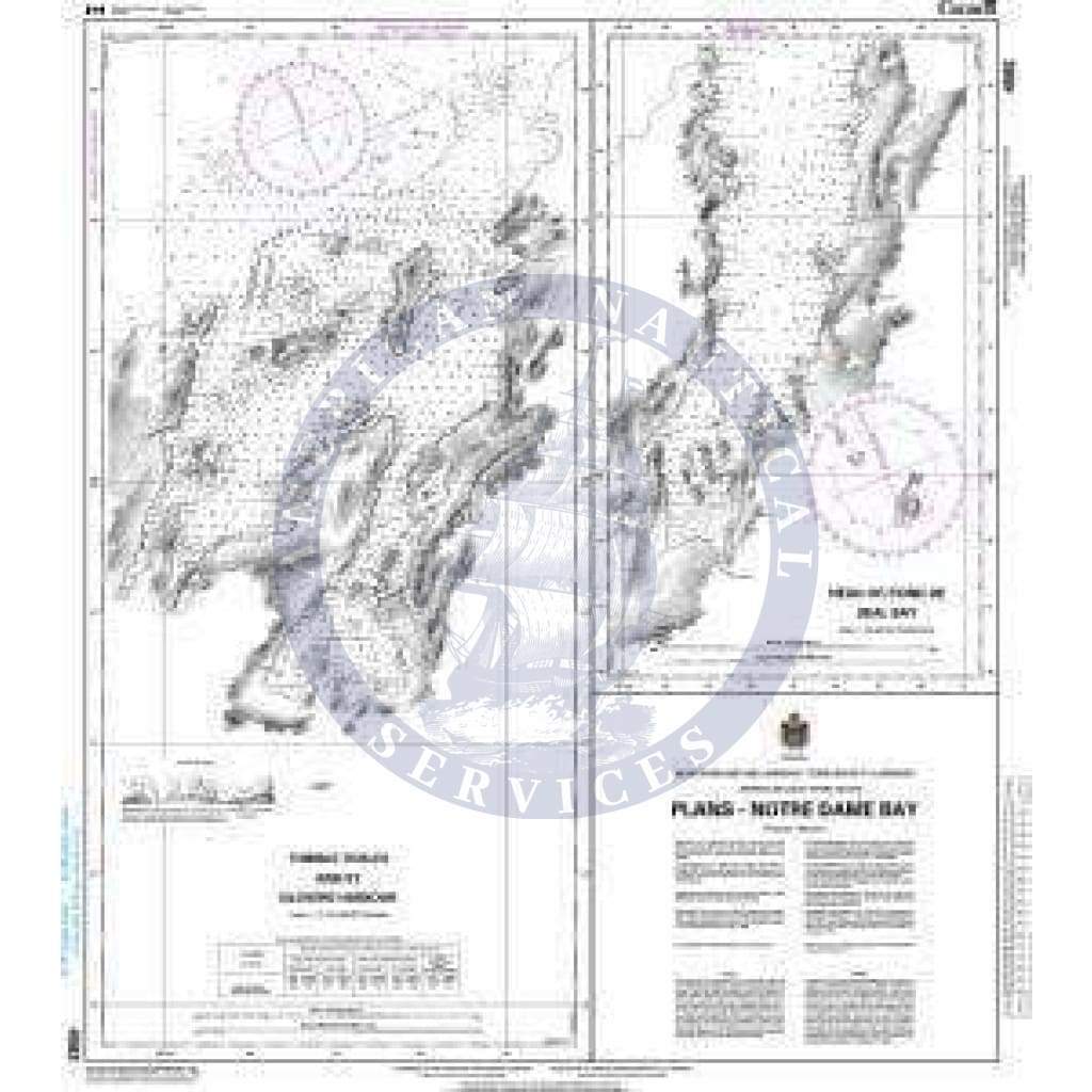 CHS Nautical Chart 4582: Plans in Notre Dame Bay