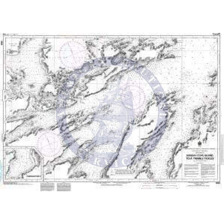 CHS Nautical Chart 4593 Sunday Cove Island to/à Thimble Tickles