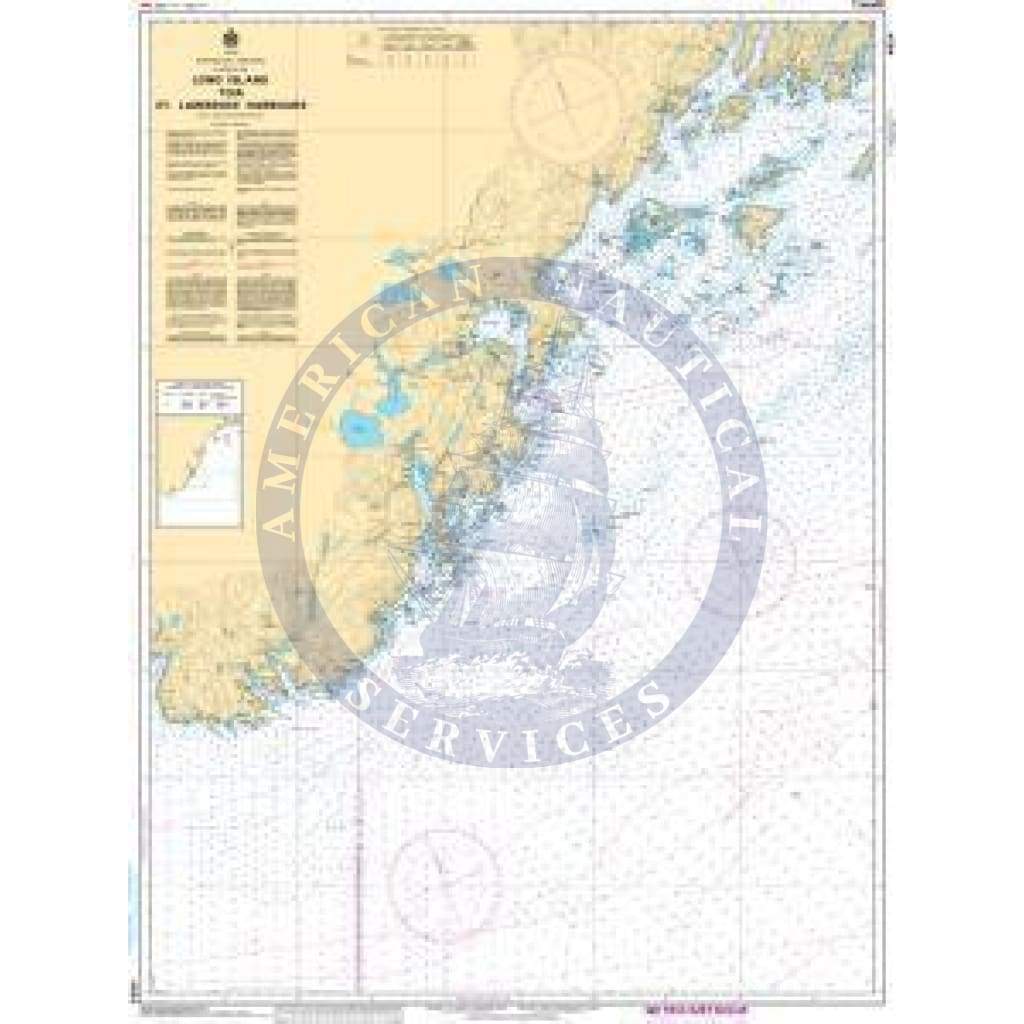 CHS Nautical Chart 4624: Long Island to/à St. Lawrence Harbours