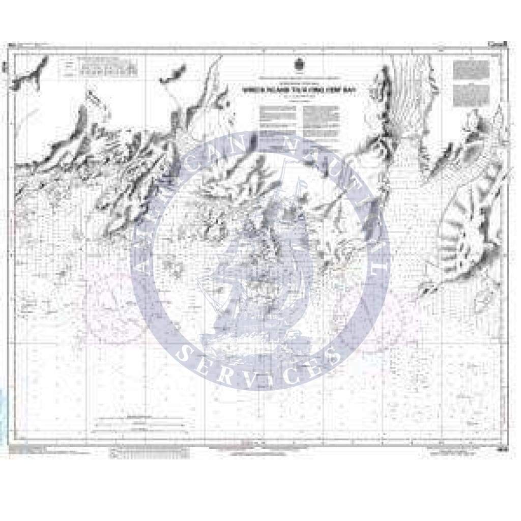 CHS Nautical Chart 4638: Wreck Island to/à Cinq Cerf Bay
