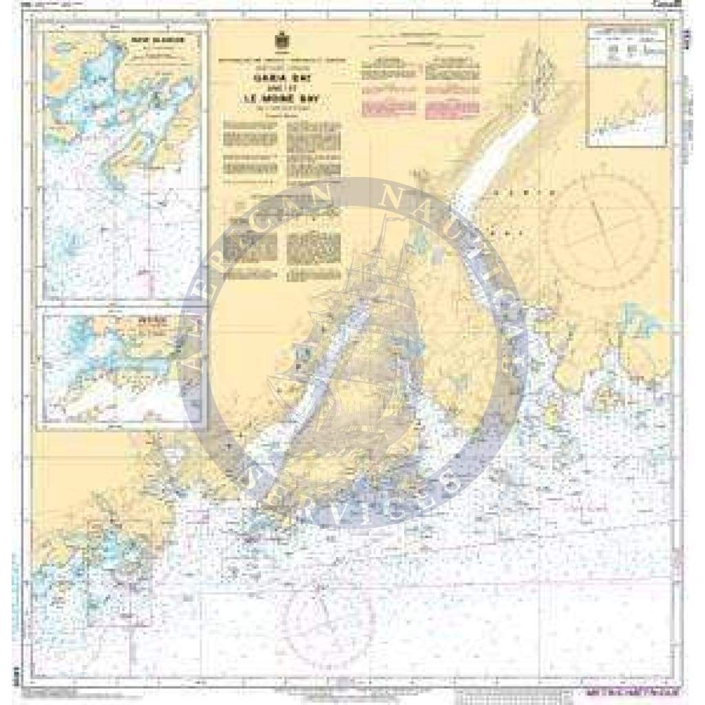 CHS Nautical Chart 4639: Garia Bay and/et Le Moine Bay