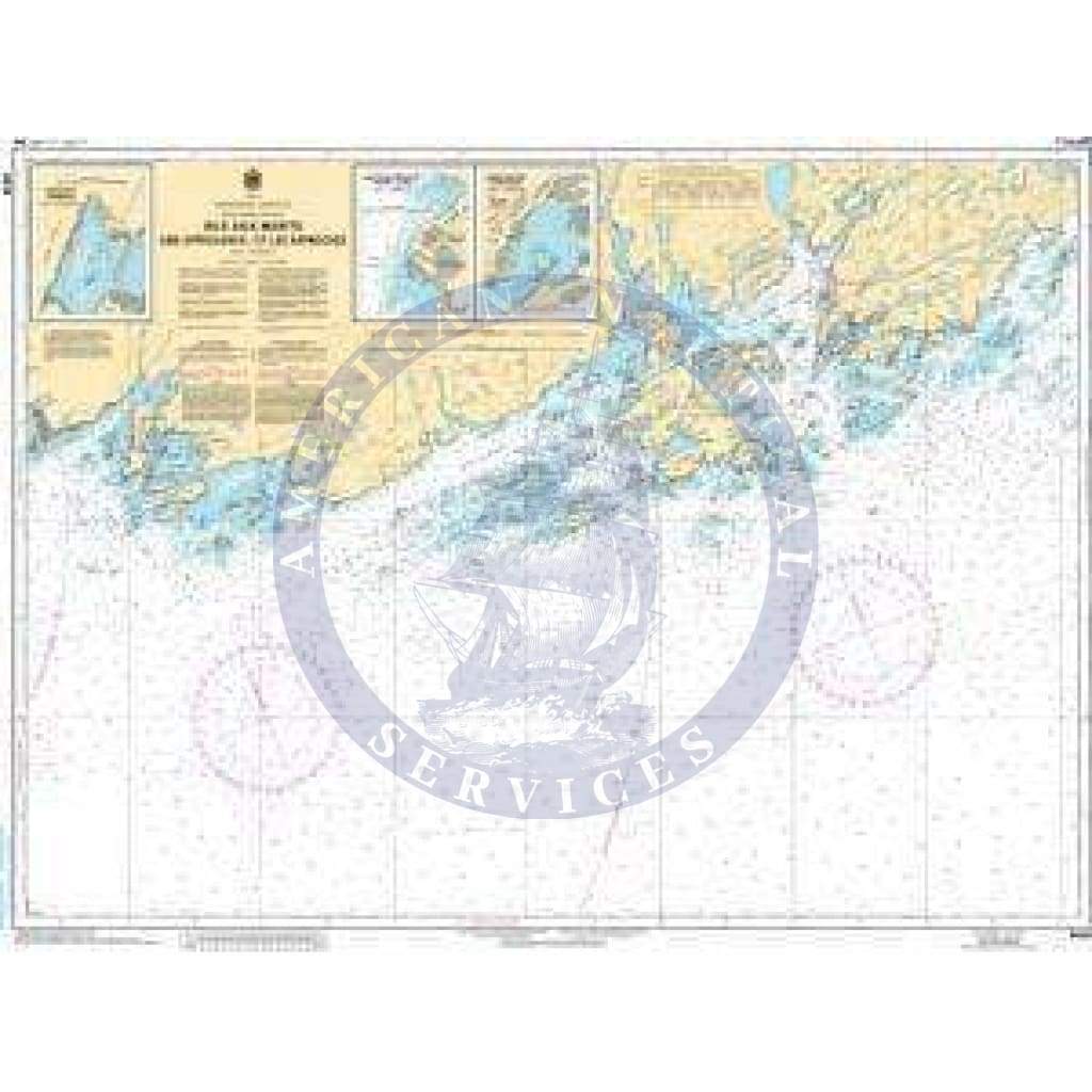 CHS Nautical Chart 4640: Isle aux Morts and Approaches/et les approches