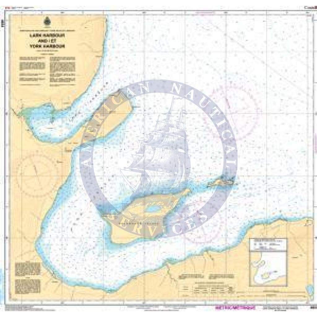 CHS Nautical Chart 4654: Lark Harbour and/et York Harbour (Bay of Islands)