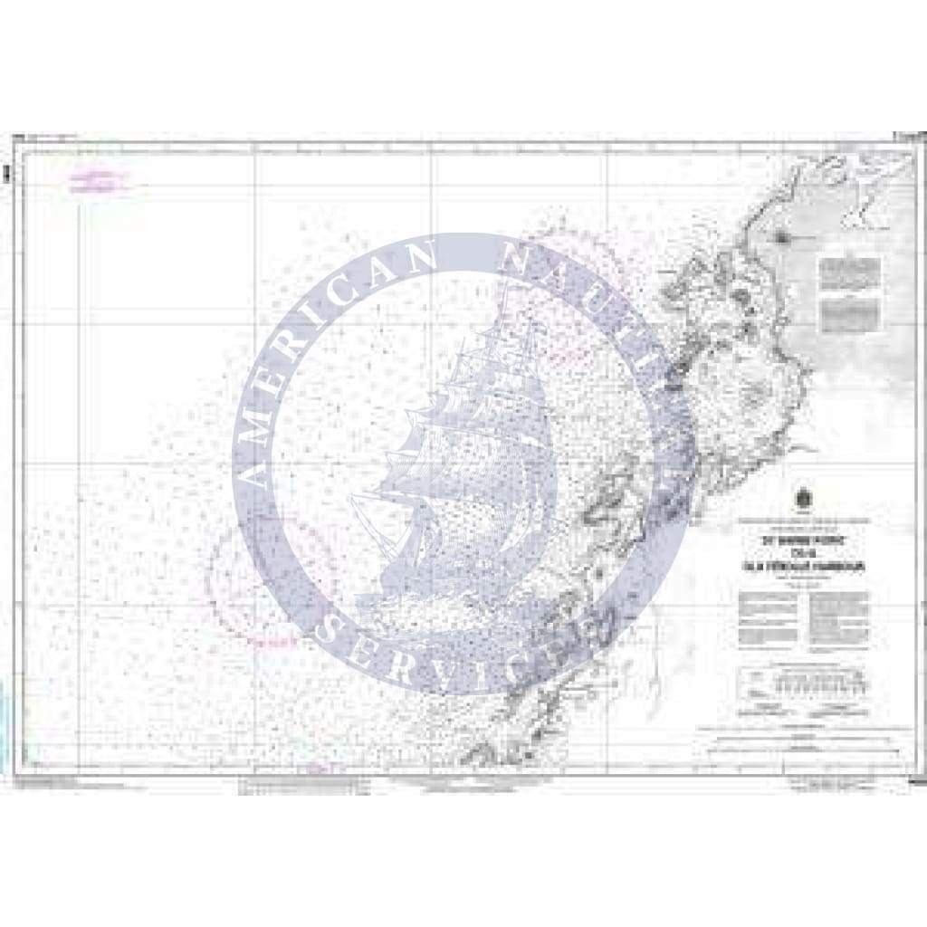 CHS Nautical Chart 4666: St. Barbe Point to/à Old Férolle Harbour