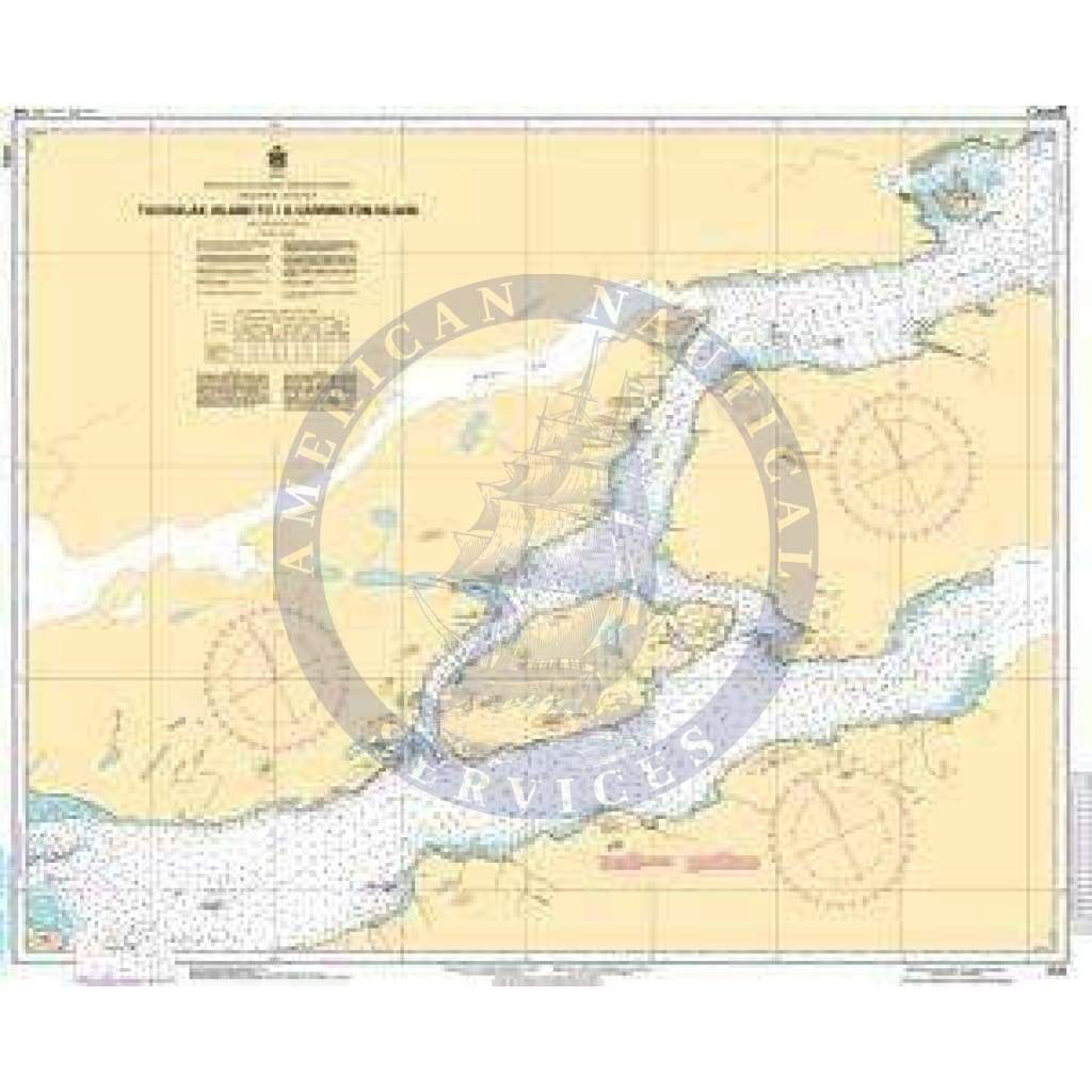 CHS Nautical Chart 4724: Ticoralak Island to/à Carrington Island