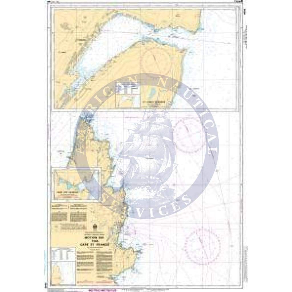 CHS Nautical Chart 4846: Motion Bay to/à Cape St Francis