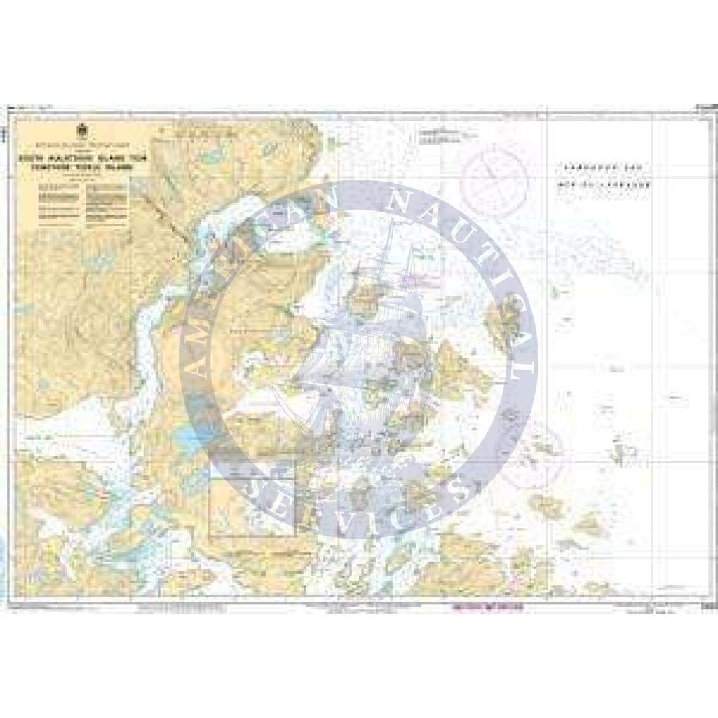 CHS Nautical Chart 5054: South Auliatsivik Island to/à Fenstone Tickle Island