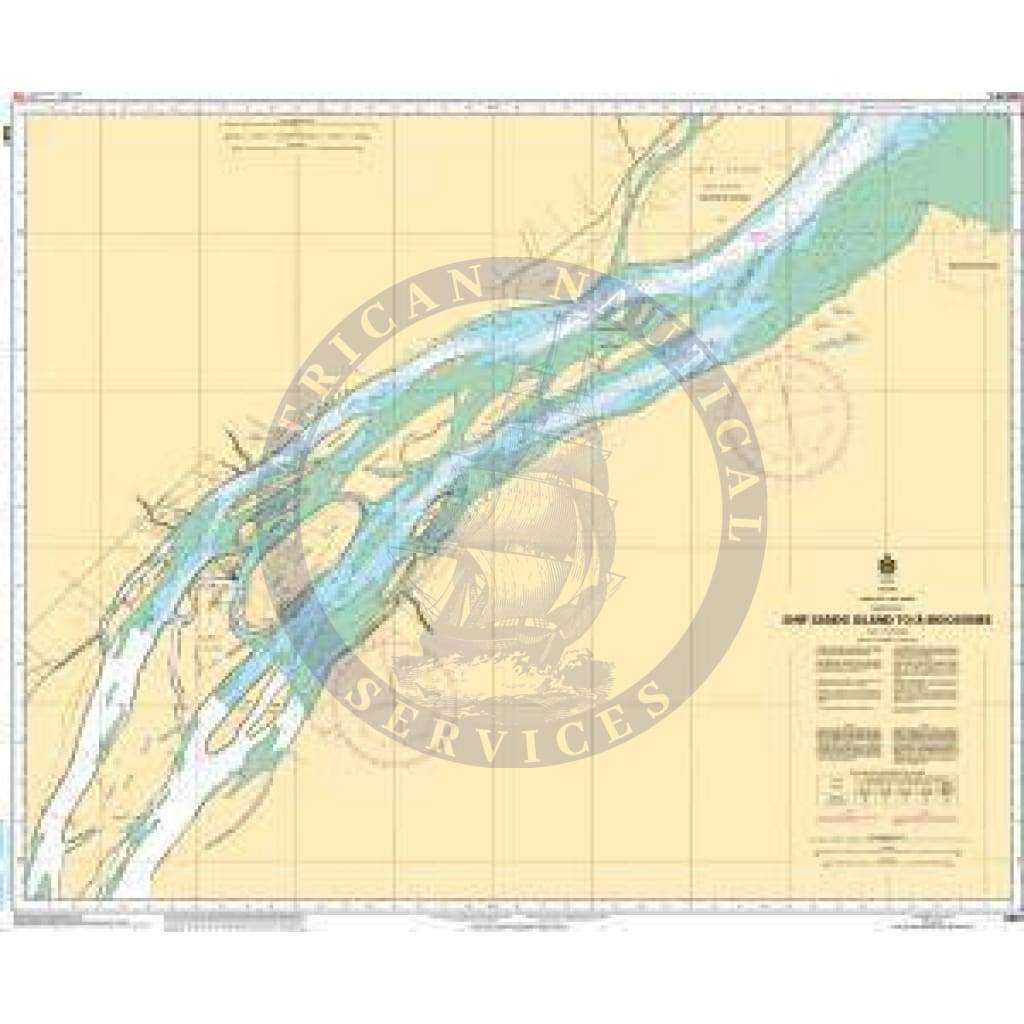 CHS Nautical Chart 5861: Ship Sands Island to/à Moosonee