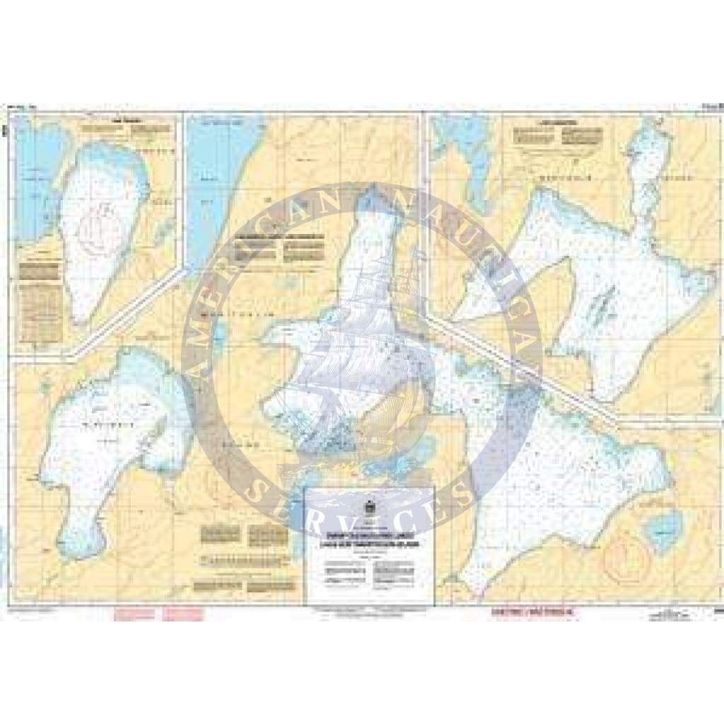CHS Nautical Chart 6030: Manitoulin Island Lakes / Lacs sur Manitoulin Island