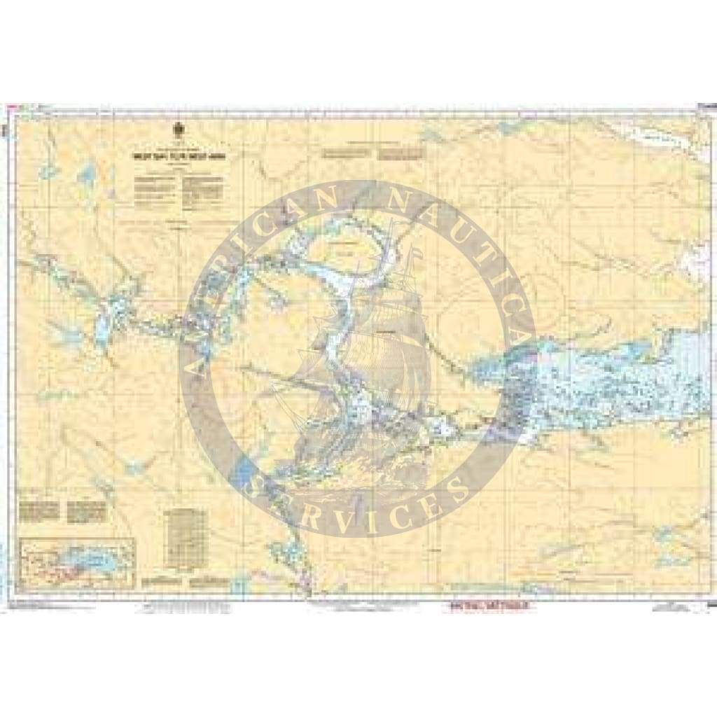 CHS Nautical Chart 6038: West Bay to/à West Arm
