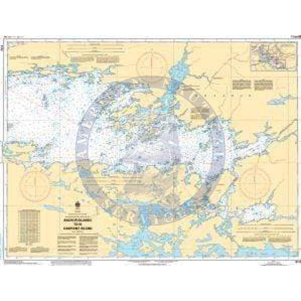 CHS Nautical Chart 6112: Rainy Lake/Lac à la pluie Southeast Portion/Partie sud-est Anchor Islands to/à Oakpoint Island