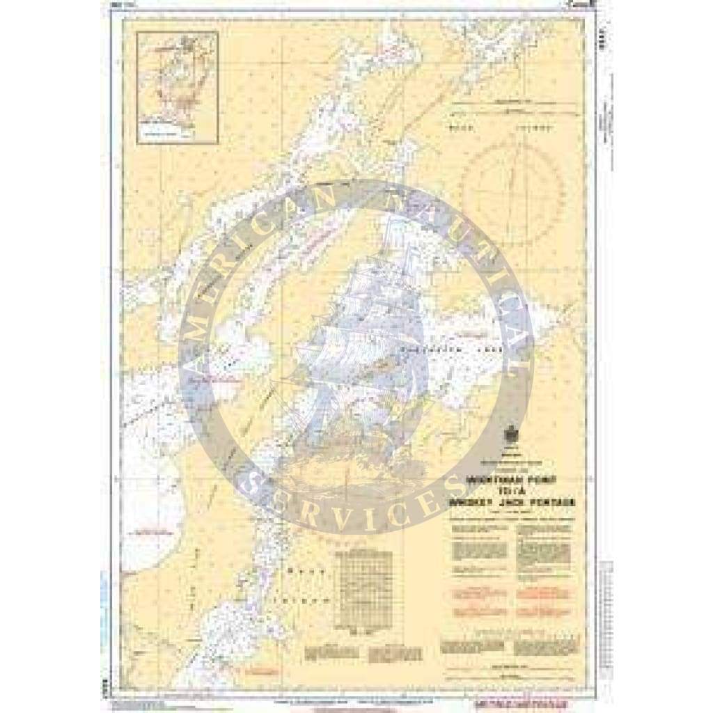 CHS Nautical Chart 6247: Wightman Point to/à Whiskey Jack Portage